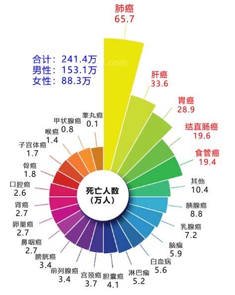 世界十大痛苦癌症排行榜，胃癌排第一