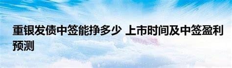 783963重银发债怎么样及上市时间是什么时候