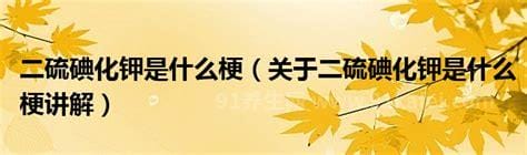 二硫碘化钾是什么意思网络用语是什么梗，方程式KISS代表我爱你或亲吻