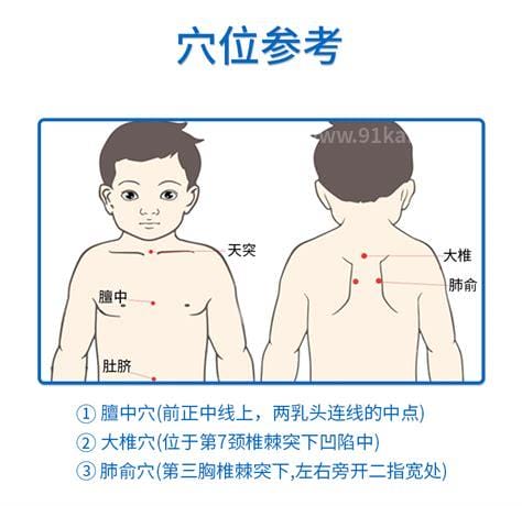 宝宝咳嗽贴贴哪个位置效果好