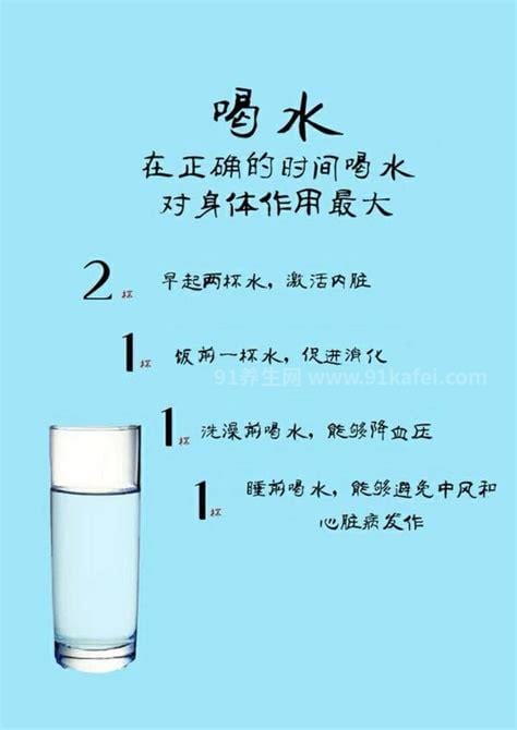 8杯水正确喝水时间表 如何正确喝水